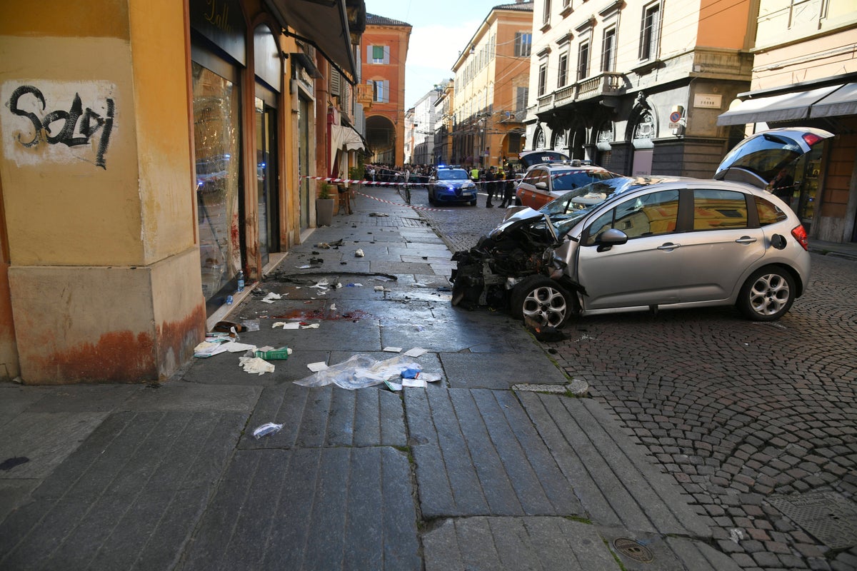 Man with knife plows car into pedestrians in Italian city injuring at least 8 people
